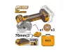 INGCO Vágószerszám 76 mm szénkefe nélküli 20 V (1 x 2,0 Ah akku + töltő)