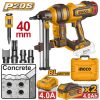 INGCO Akkus beton szögbelövő 40 mm szénkefe nélküli 20 V (2 x 4,0 Ah akku + töltő)