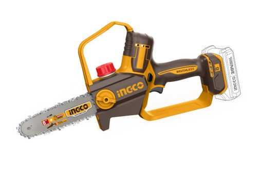 INGCO Akkus láncfűrész 200 mm szénkefe nélküli 20 V (akku és töltő nélkül)