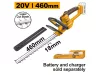 INGCO Akkus sövényvágó 460 mm 20 V (akku és töltő nélkül)