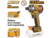 INGCO Akkus ütvecsavarozó 1/4" 285 Nm szénkefe nélküli 20 V (akku és töltő nélkül)