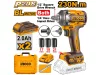 INGCO Akkus ütvecsavarozó 1/4" + 1/2" 230 Nm szénkefe nélküli 20 V (2 x 2,0 Ah akku + töltő)