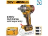 INGCO Akkus ütvecsavarozó 1/2" 405 Nm szénkefe nélküli 20 V (akku és töltő nélkül)