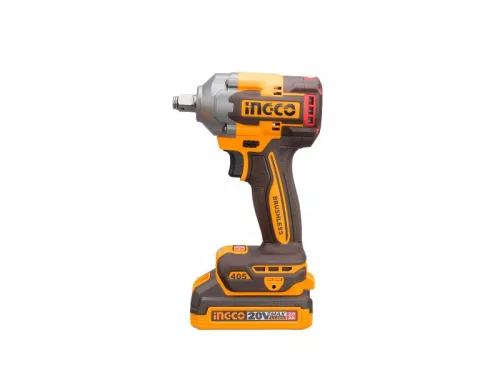 INGCO Akkus ütvecsavarozó 1/2" 405 Nm szénkefe nélküli 20 V (akku és töltő nélkül)