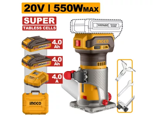 INGCO Akkus élmaró 20 V (2 x 4,0 Ah laposcellás akku + töltő)