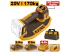 INGCO Akkus vákuumos lapemelő 170 kg LED kijelző 20 V (2 x 2,0 Ah akku + töltő)