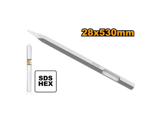 INGCO Hegyes vésőszár 30 x 520 mm HEX