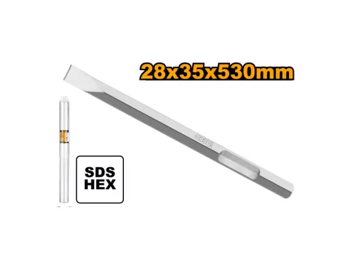 INGCO Lapos vésőszár 35 x 520 mm HEX