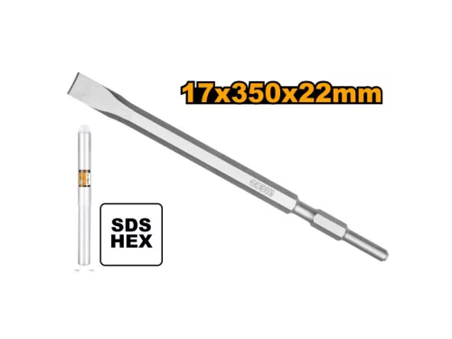 INGCO Lapos vésőszár 17 x 350 mm SDS-HEX
