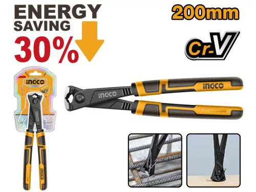 INGCO Áttételes rabitz csípő fogó 200 mm CrV