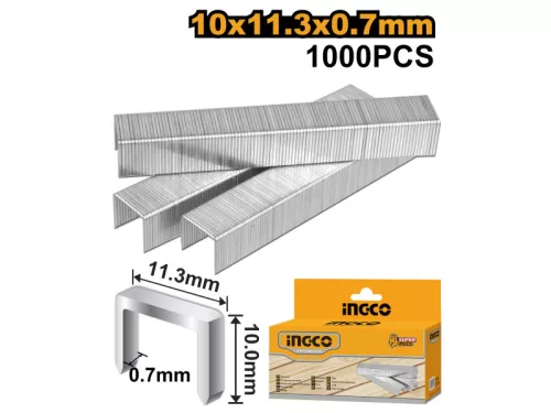 INGCO Tűzőkapocs 10 x 11,3 x 0,7 mm (HSG14018) (1000 db)