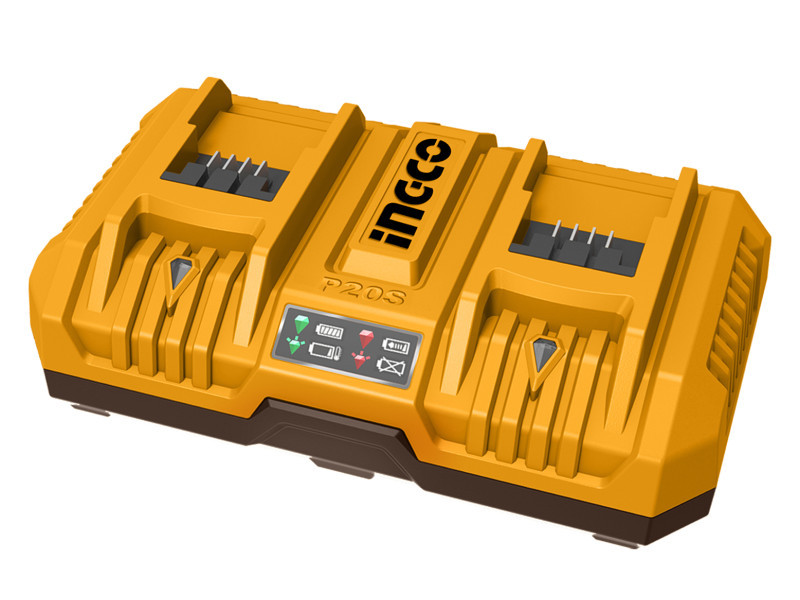 INGCO Dupla akkumulátor töltő 8,0 A 20 V